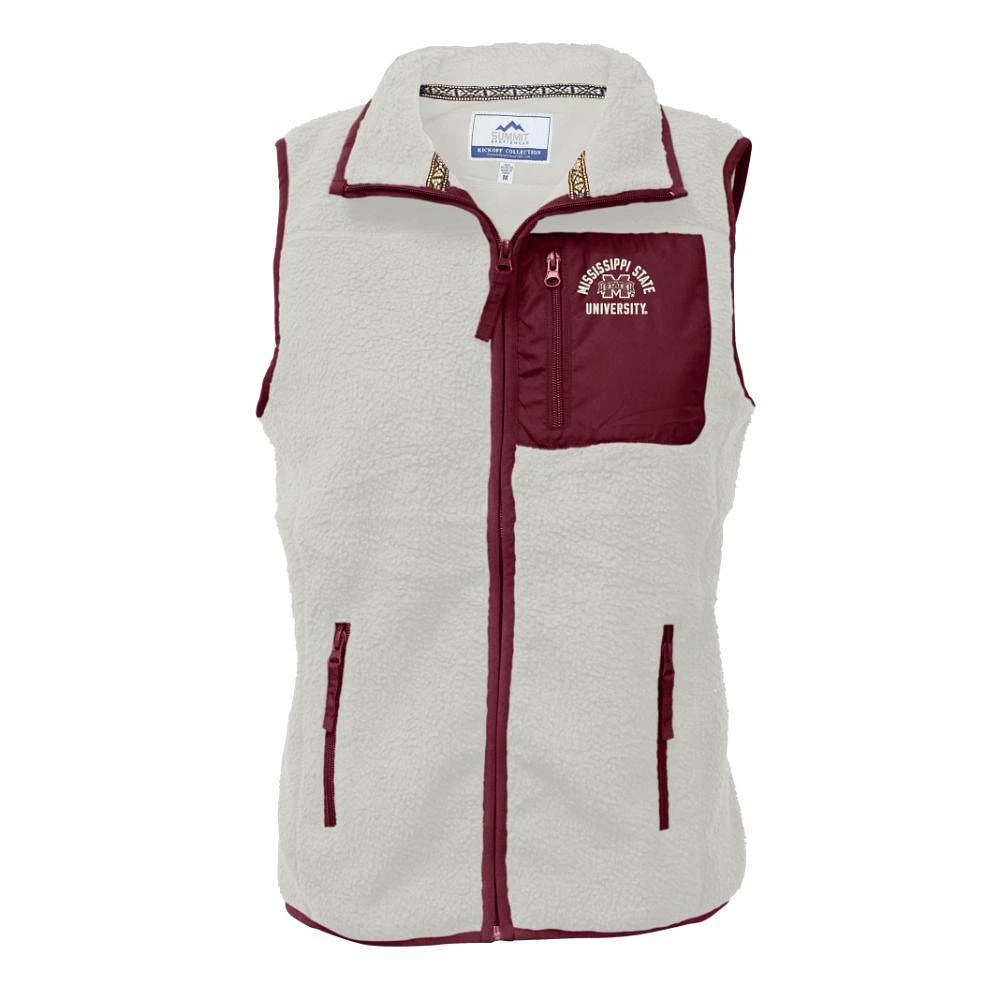 Mississippi State Summit Hannah Pebble Fleece Vest