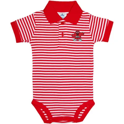 Wku | Western Kentucky Infant Striped Polo Big Red Logo Bodysuit Alumni Hall