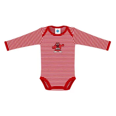 Wku | Western Kentucky Infant Striped Long Sleeve Big Red Logo Bodysuit Alumni Hall