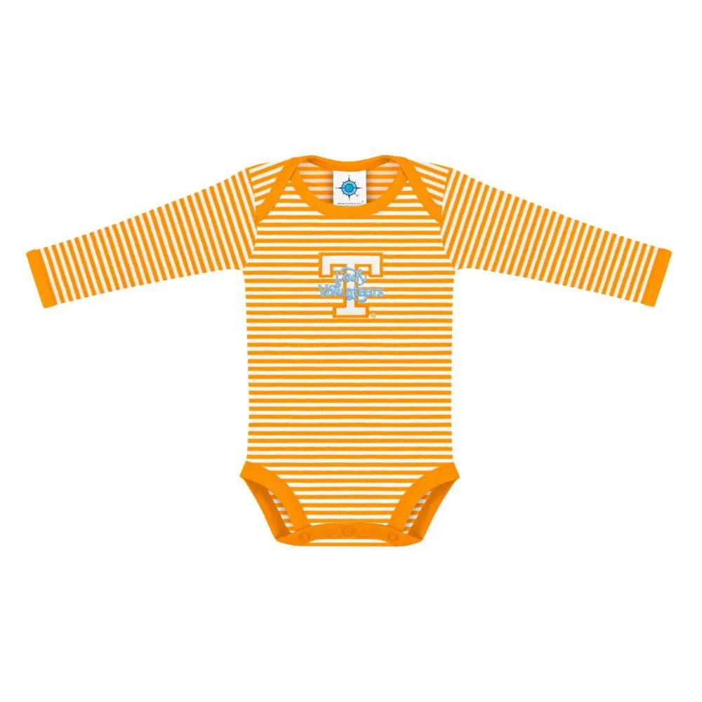 Lady Vols | Tennessee Infant Striped Long Sleeve Bodysuit Orange Mountain