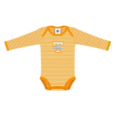Lady Vols | Tennessee Infant Striped Long Sleeve Bodysuit Orange Mountain