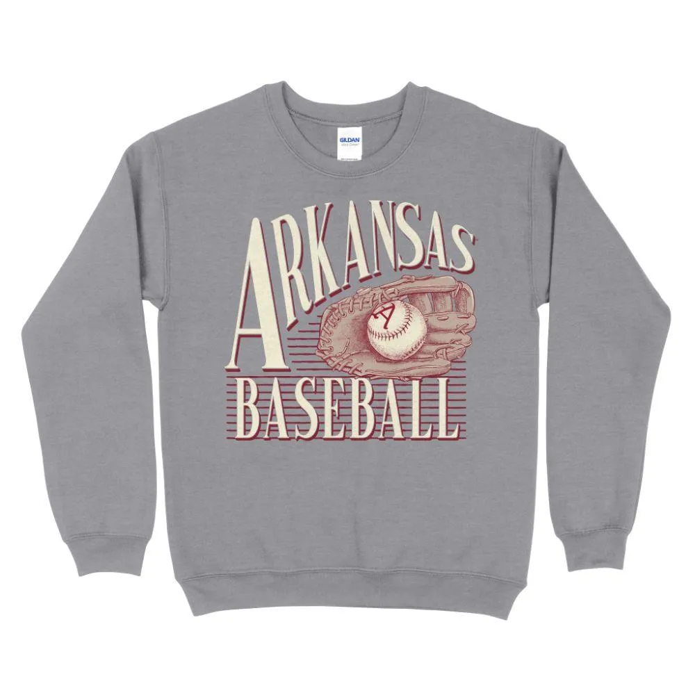 Razorbacks | Arkansas B- Unlimited Baseball Stripes Crew Alumni Hall