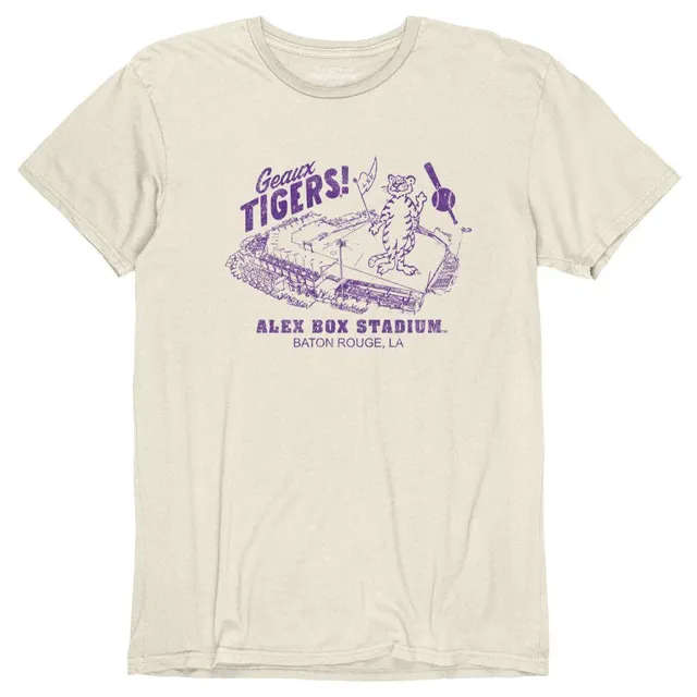 Men's White LSU Tigers Alex Box Stadium Baseball T-Shirt