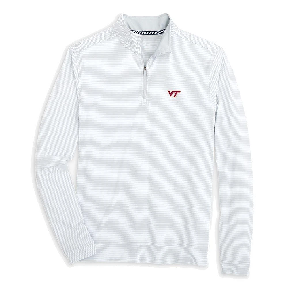 Virginia Tech Southern Tide Cruiser Micro-Stripe 1/4 Zip Pullover