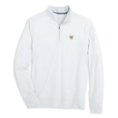 Lady Vols | Tennessee Southern Tide Cruiser Micro- Stripe 1/4 Zip Pullover Orange Mountain