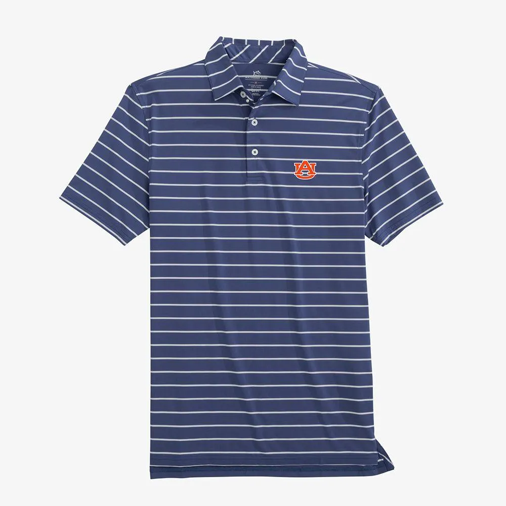 Aub | Auburn Southern Tide Desmond Stripe Performance Polo Alumni Hall