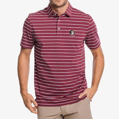 Florida State Southern Tide Desmond Stripe Performance Polo