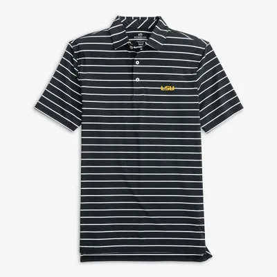 Lsu | Southern Tide Desmond Stripe Performance Polo Alumni Hall