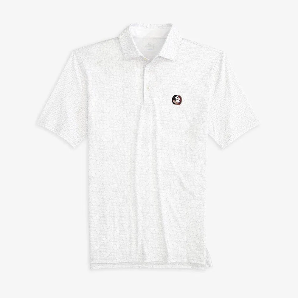 Fsu | Florida State Southern Tide Clubbing Print Performance Polo Alumni Hall