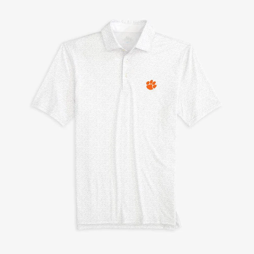 Clemson | Southern Tide Clubbing Print Performance Polo Alumni Hall