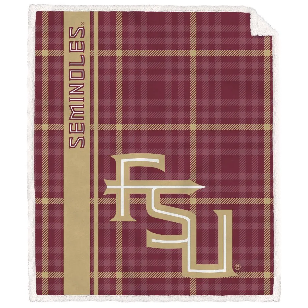  Fsu | Florida State Ultra Vertical Plaid Sherpa Fleece Blanket | Alumni Hall