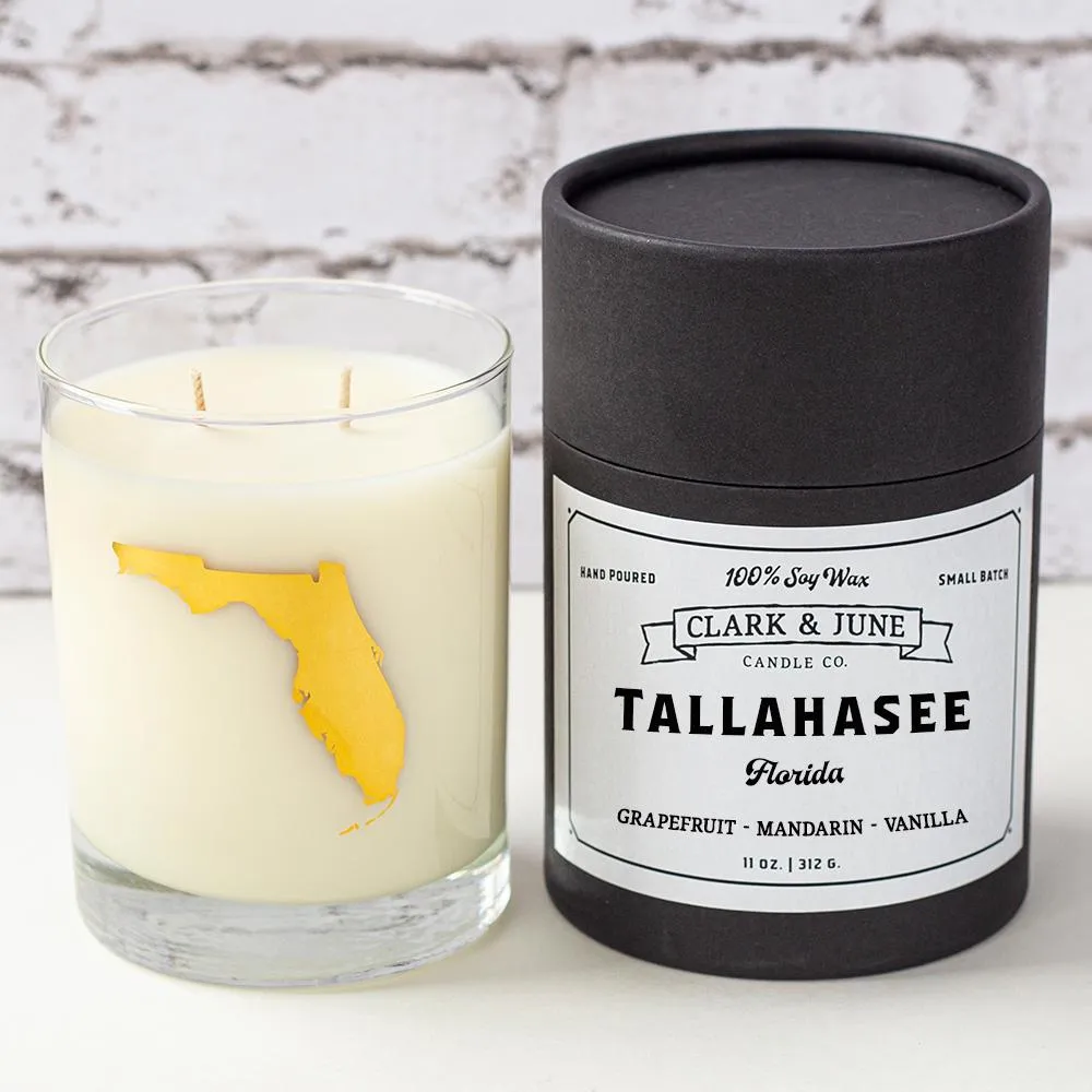  Fsu | Tallahassee 11 Oz Soy Candle - Rocks Glass | Alumni Hall