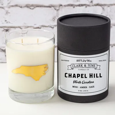  Unc | Chapel Hill 11 Oz Soy Candle - Rocks Glass | Alumni Hall