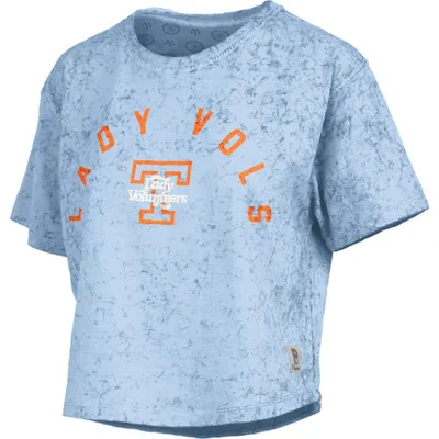 Lady Vols | Tennessee Pressbox Pacey Sunwashed Waist Length Tee Orange Mountain