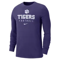 Clemson | Nike Dri- Fit Team Issue Football Long Sleeve Tee Alumni Hall