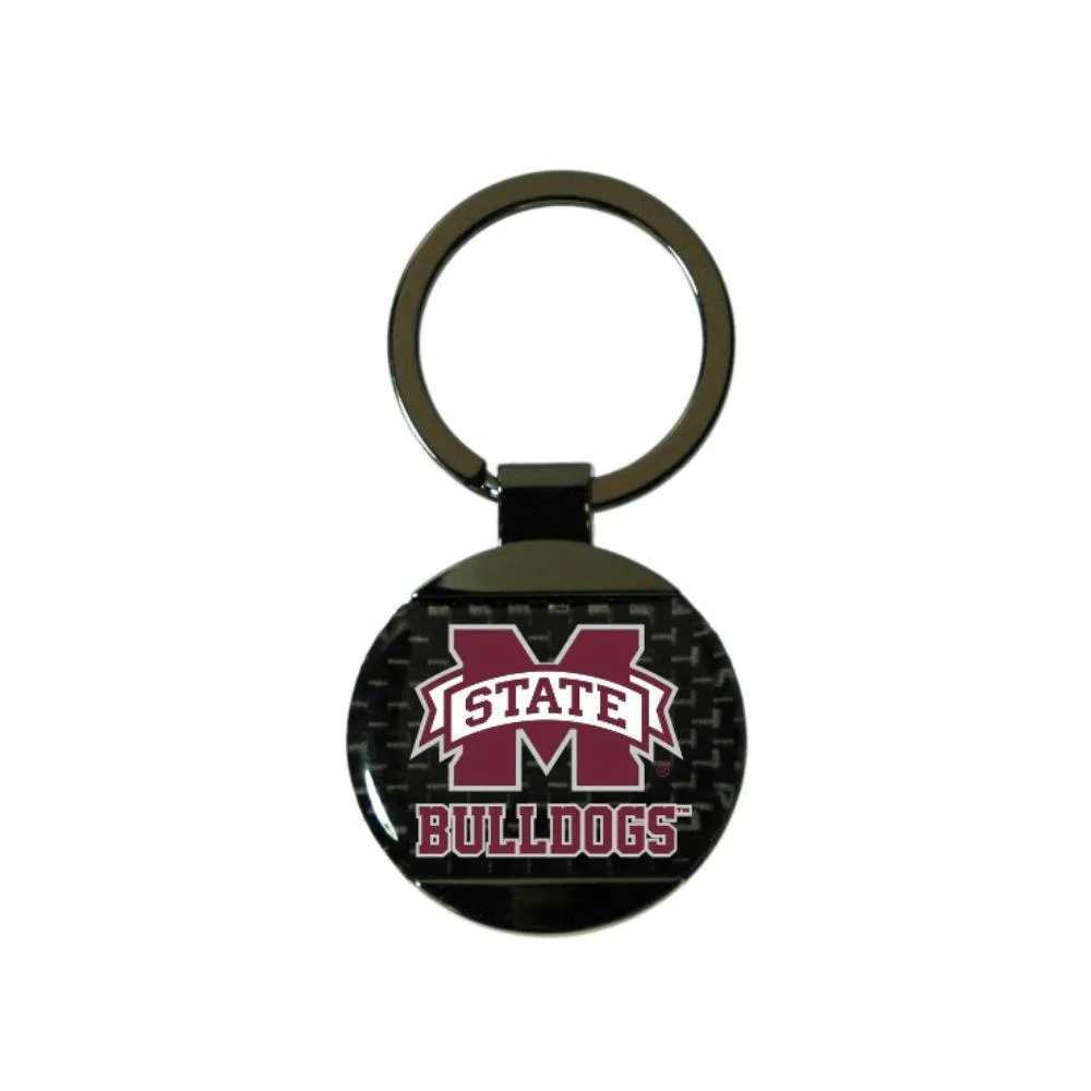  Bulldogs | Mississippi State Carbon Fiber Round Keychain | Alumni Hall