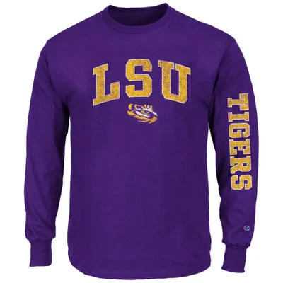 Lsu | Big & Amp ; Tall Champion Arch 2hit Long Sleeve Tee Alumni Hall