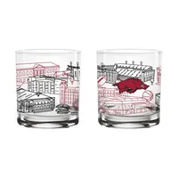  Razorbacks | Arkansas 14 Oz Campus Rocks Glass | Alumni Hall