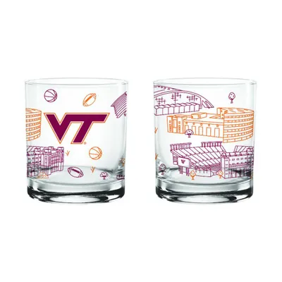  Hokies | Virginia Tech 14 Oz Campus Rocks Glass | Alumni Hall