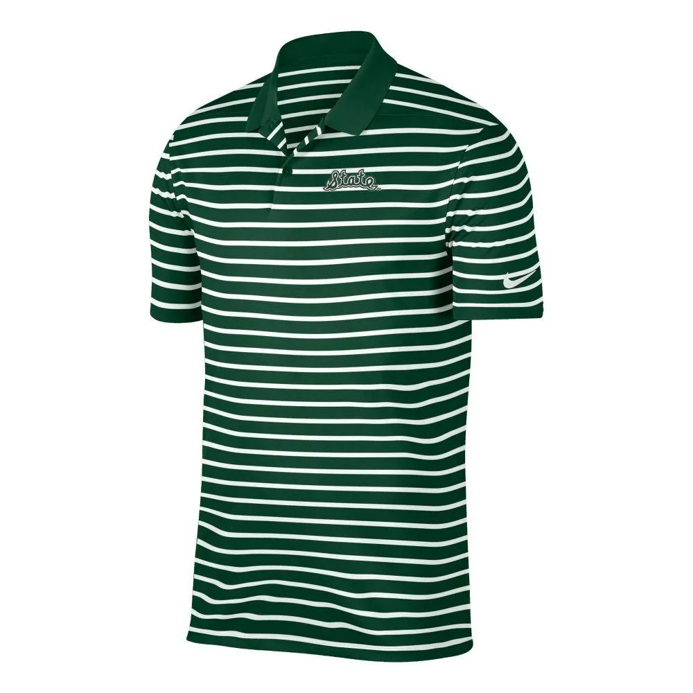 Michigan State Vault Nike Golf Victory Stripe Polo