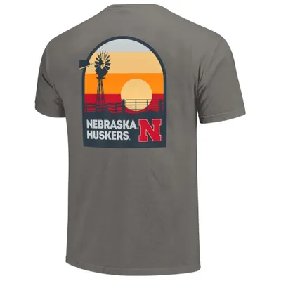 Huskers | Nebraska Midwest Sunset Comfort Colors Tee Alumni Hall