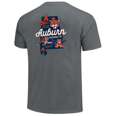 Aub | Auburn Vintage State Comfort Colors Tee Alumni Hall