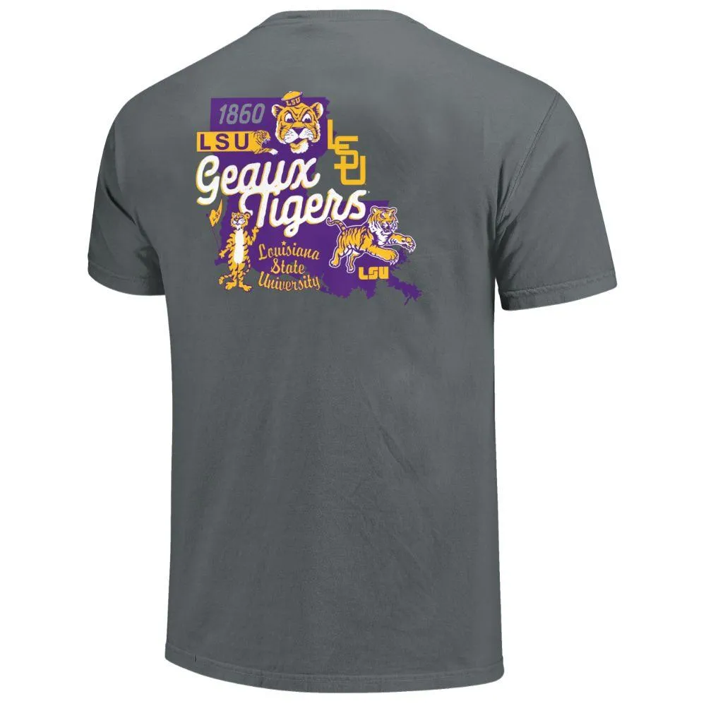 Lsu | Vintage State Comfort Colors Tee Alumni Hall