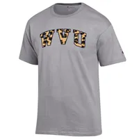 West Virginia Champion Leopard Print Arch Tee