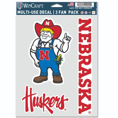  Huskers | Nebraska New Herbie Logo Decal 3- Pack | Alumni Hall