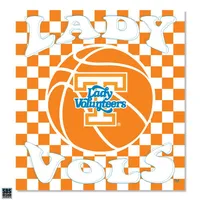  Lady Vols | Tennessee Lady Vols 6  Checkerboard Basketball Decal | Orange Mountain Designs