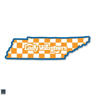  Lady Vols | Tennessee Lady Vols 3  Checkerboard State Decal | Orange Mountain Designs