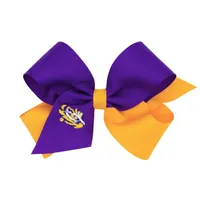  Lsu | Lsu Medium Two- Tone Grosgrain Hair Bow | Alumni Hall