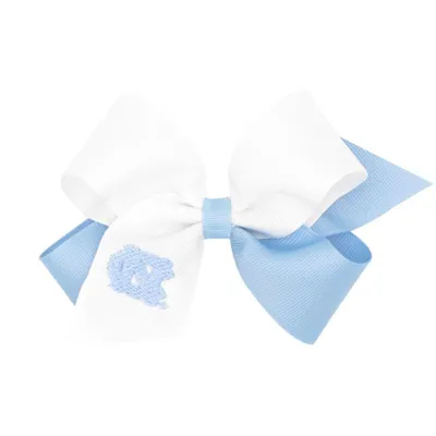 UNC Medium Two-Tone Grosgrain Hair Bow