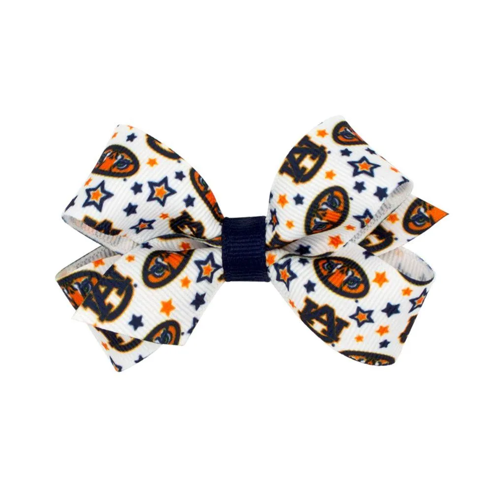  Aub | Auburn Mini Signature Print Hair Bow | Alumni Hall