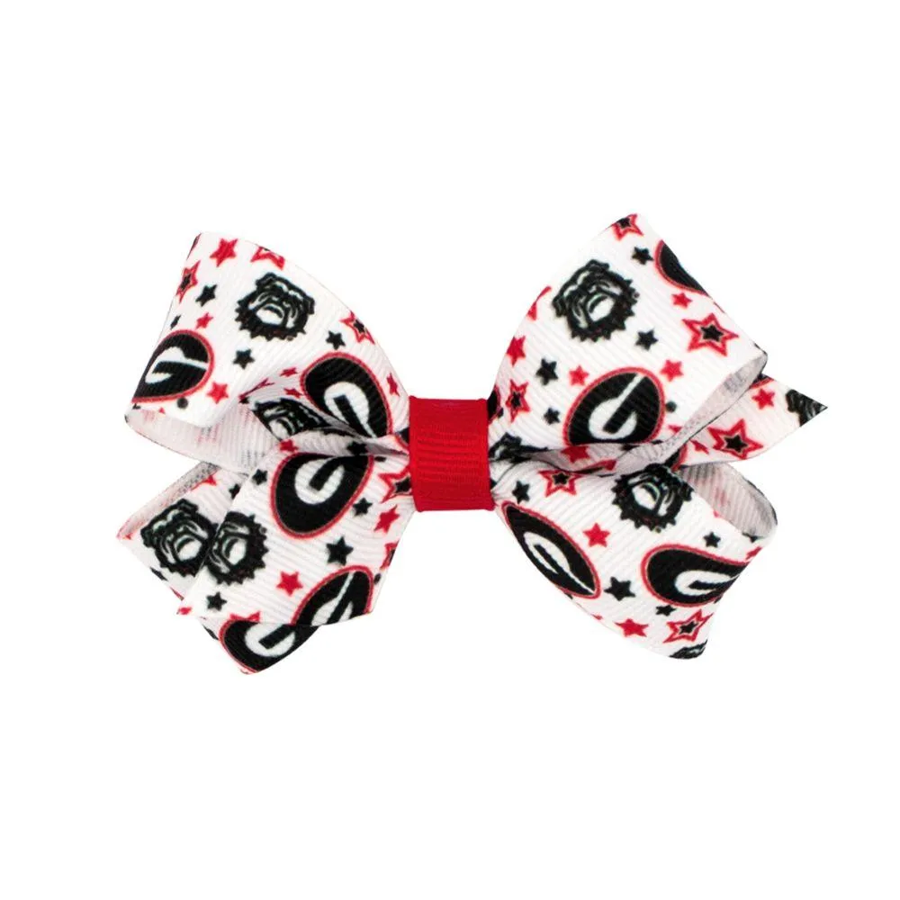  Dawgs | Georgia Mini Signature Print Hair Bow | Alumni Hall