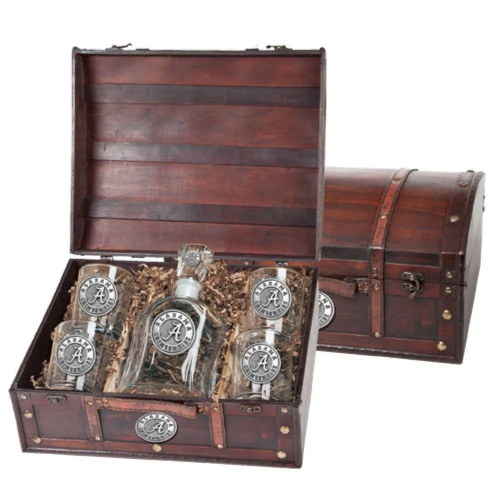  Bama | Alabama Heritage Pewter Capital Decanter Chest | Alumni Hall