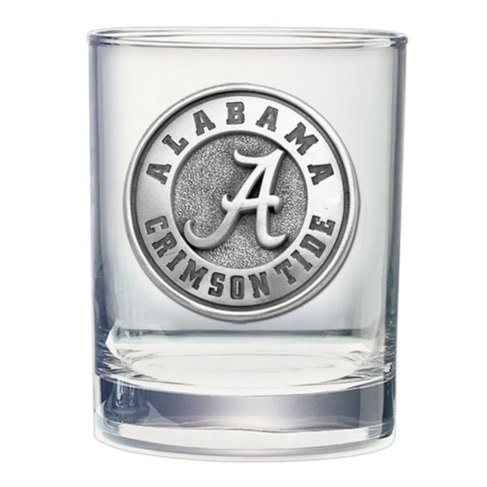  Bama | Alabama Heritage Pewter 14oz Double Old Fashioned Rocks Glass | Alumni Hall