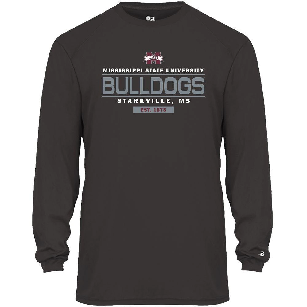 Mississippi State Badger Straight Stack Long Sleeve Tee