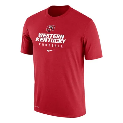 Wku | Western Kentucky Nike Dri- Fit Cotton Football Tee Alumni Hall