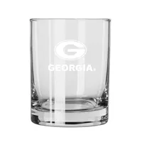  Dawgs | Georgia 13.5oz Etched Rocks Glass | Alumni Hall