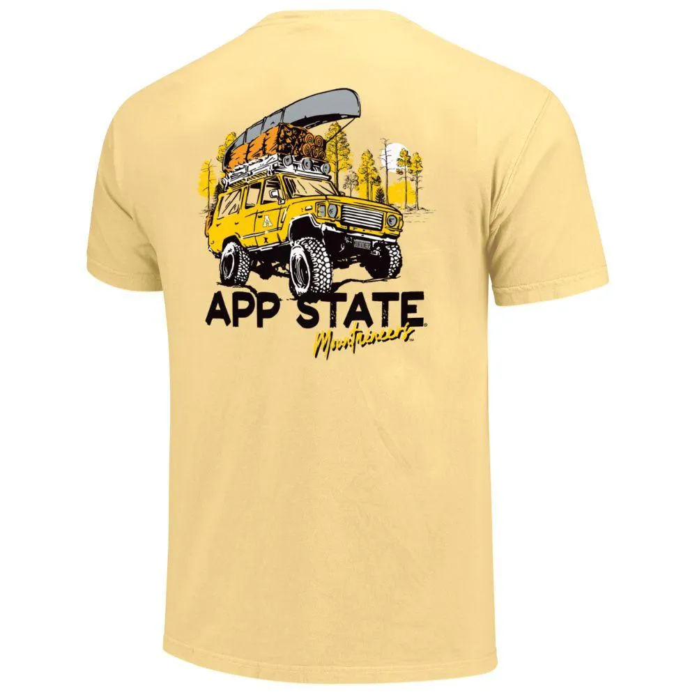 App | Appalachian State Off Road Lettering Comfort Colors Tee Alumni Hall