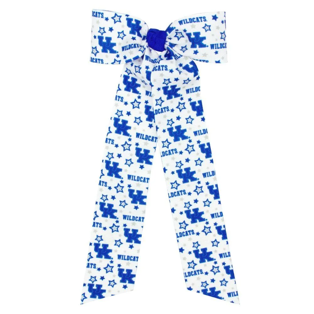  Cats | Kentucky Medium Signature Print Stream Tail Tie Hair Bow | Alumni Hall