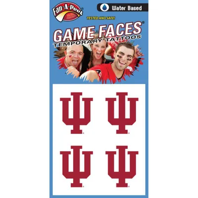  Hoosiers | Indiana Water Based Trident 4 Pack Face Tattoos | Alumni Hall