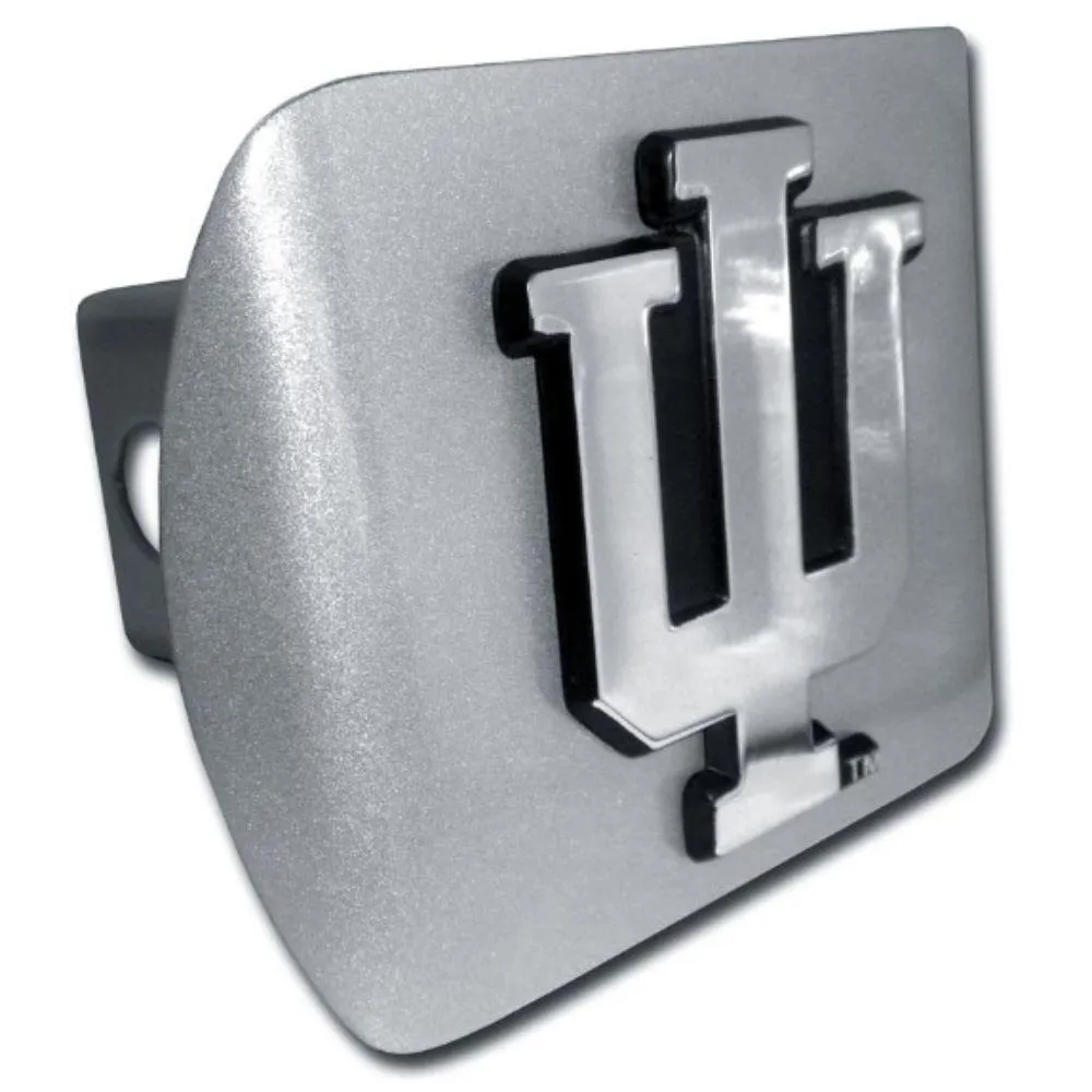  Hoosiers | Indiana Brushed Chrome Hitch Cover | Alumni Hall