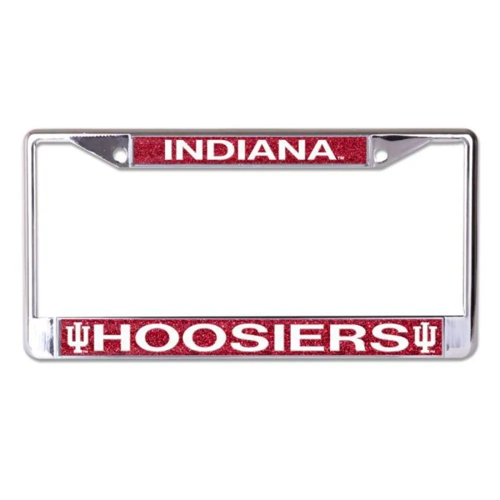  Hoosiers | Indiana Glitter Red License Plate Frame | Alumni Hall