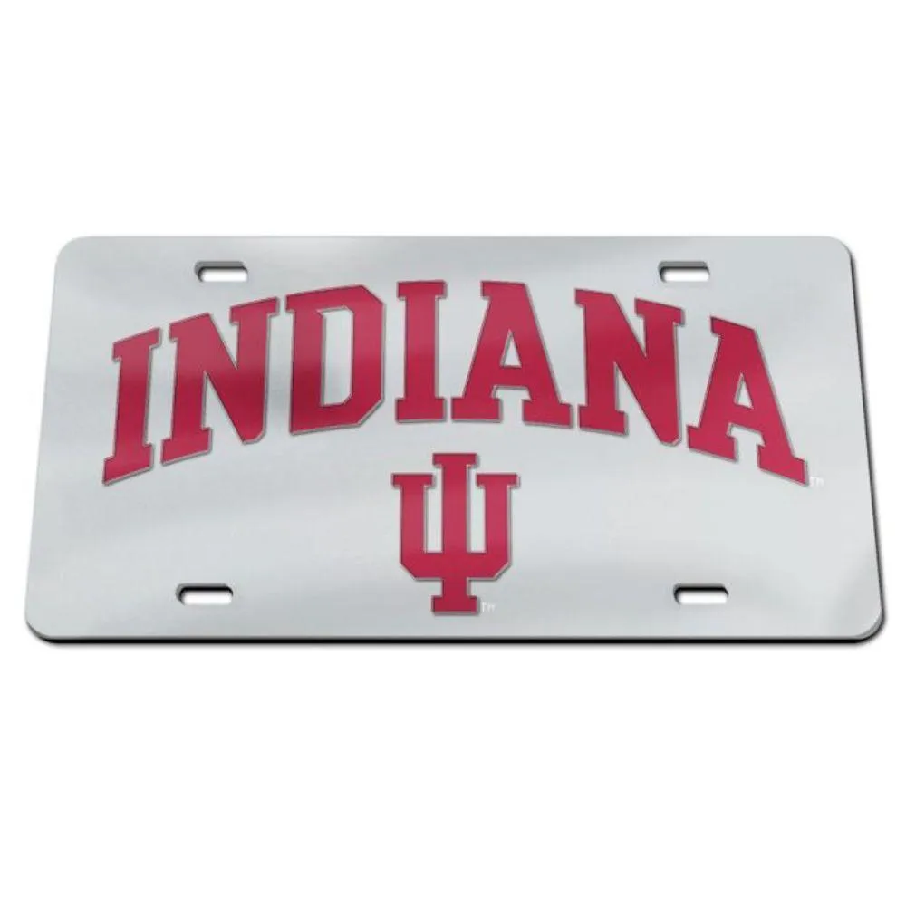  Hoosiers | Indiana Silver With Trident License Plate | Alumni Hall