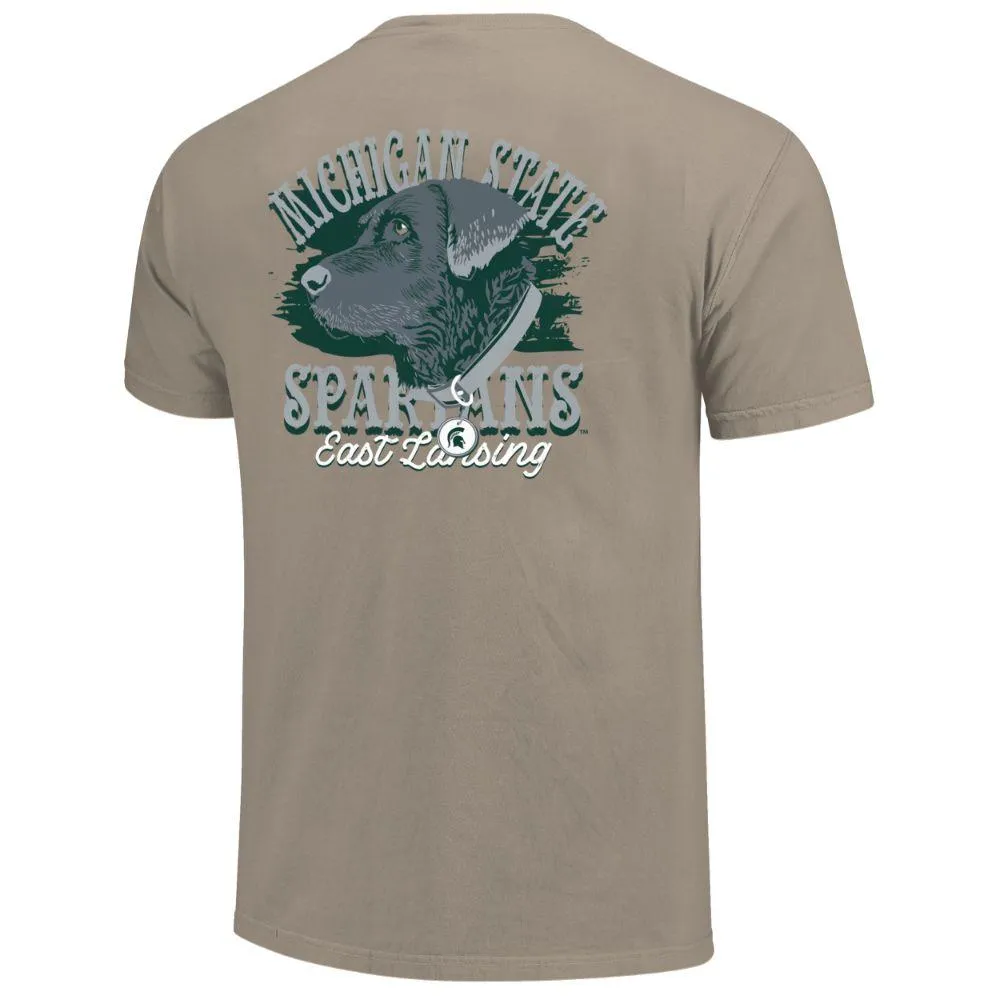 Spartans | Michigan State Dog Rustic Arc Comfort Colors Tee Alumni Hall