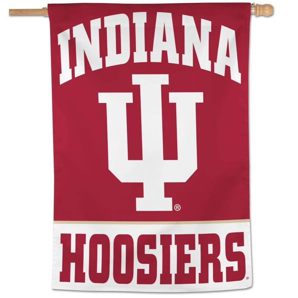  Hoosiers | Indiana 28 X 40 Vertical Flag | Alumni Hall