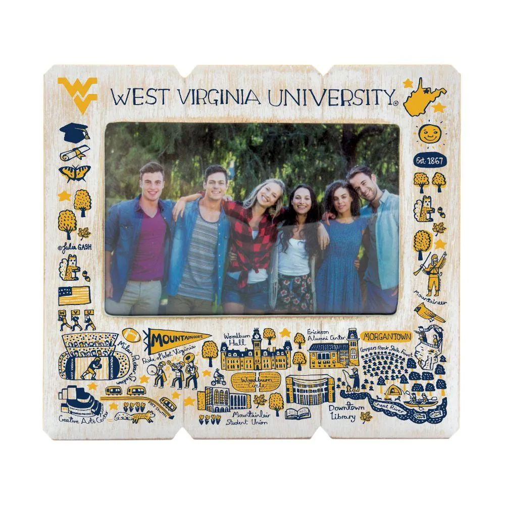  Wvu | West Virginia Julia Gash 4 X 6 Distressed Frame | Alumni Hall