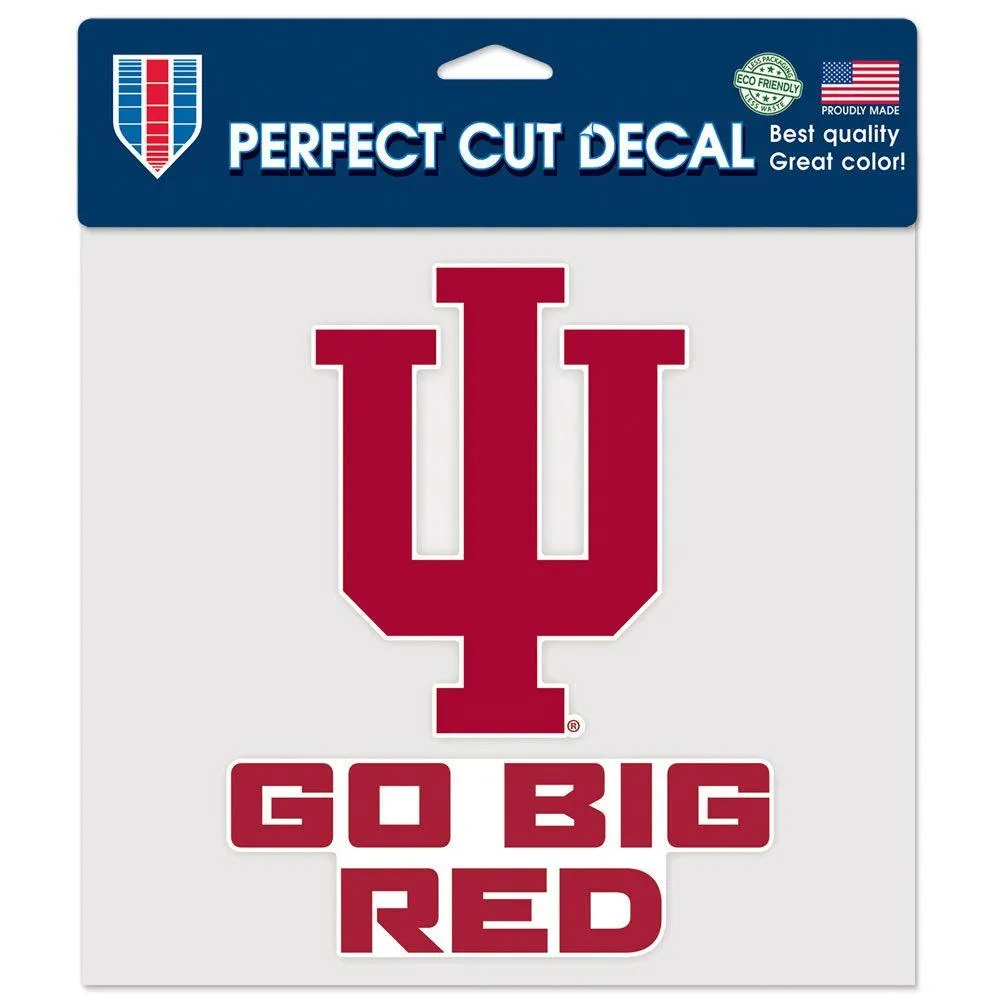  Hoosiers | Indiana 8 X 8 Go Big Red Decal | Alumni Hall